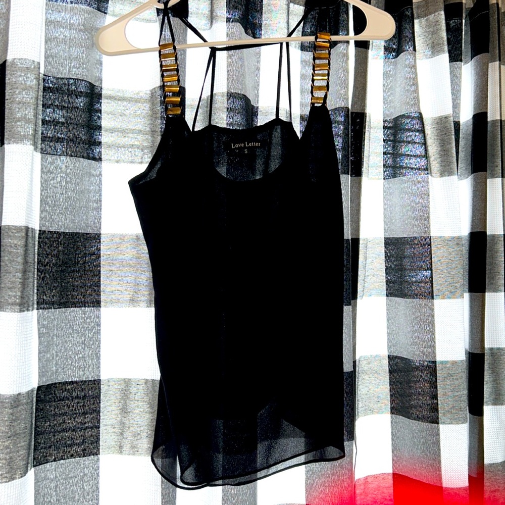 Black tank , sheer Material